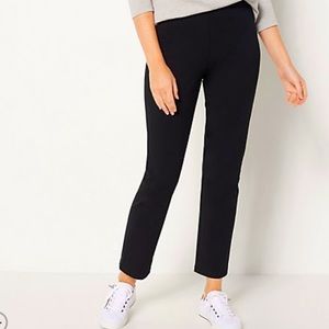 Susan Graver Women's Pants Sz S Weekend Solid & Printed Premium Black A567190